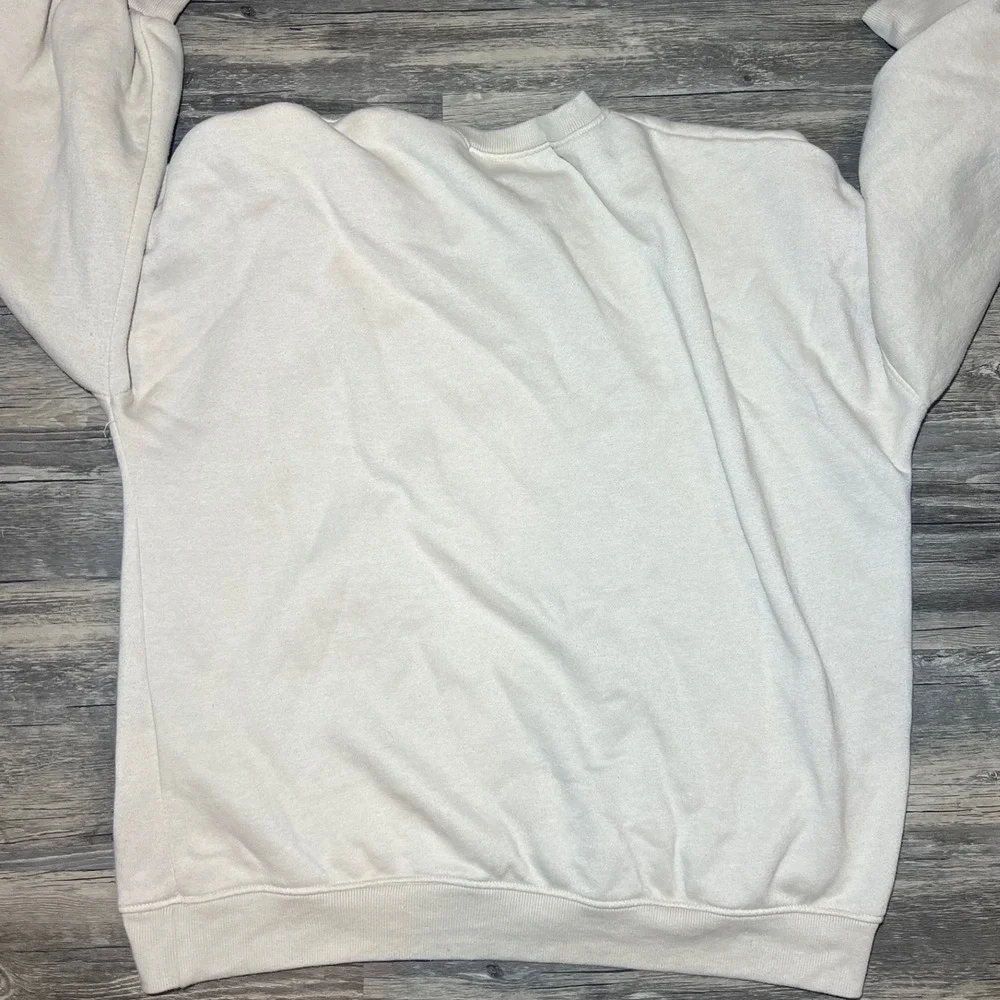 Playboy‎ Missguided Cream Graphic Sweatshirt Y2K Streetwear Boxy Fleece Pullover